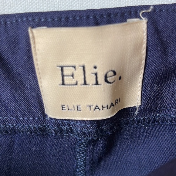 Elie. Tahari Women’s Flare Pants | Navy Blue | Medium - Picture 3 of 7